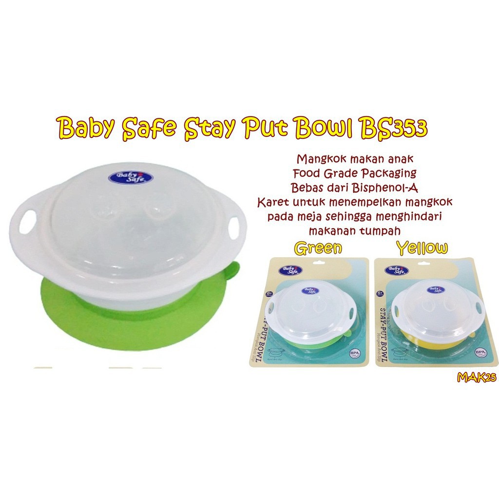 Baby Safe Stay Put Bowl - BS353 / Mangkuk bayi