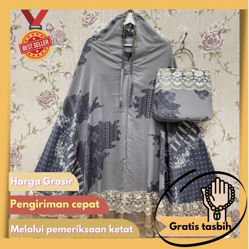 MUKENA DEWASA MAXMARA SUTRA PARIS SWAROVSKI/ MUKENAH/ MUKENA MURAH/ MUKENA JUMBO/ MUKENA PRADA MELAT