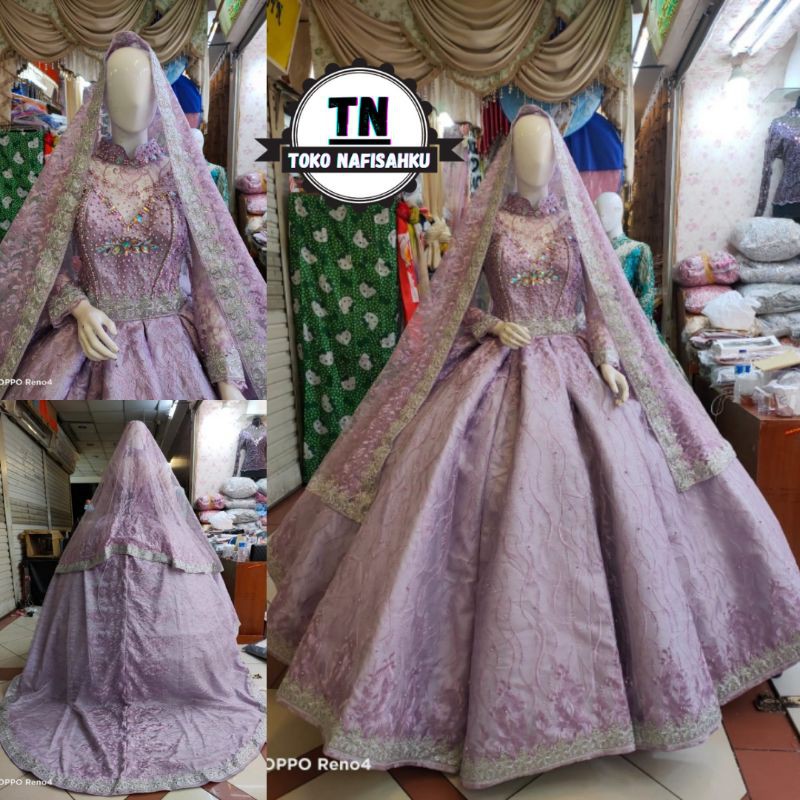 GAUN PENGANTIN BARBIE ALA INDIA | GAUN PENGANTIN MUSLIM | GAUN PENGANTIN INDIA | BAJU PENGANTIN