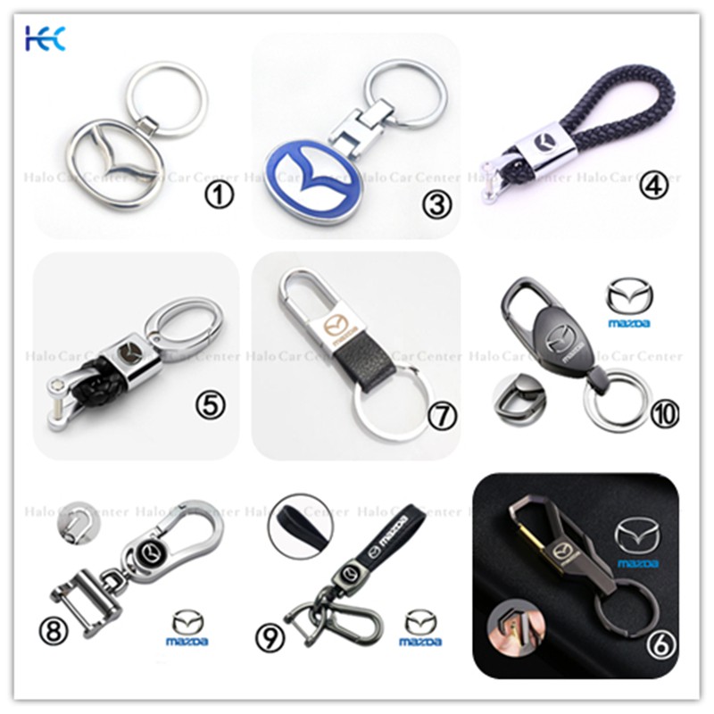 【Ready Stock】Alloy Metal Logo Motorcycle Keychain Car keychain SET for Mazda