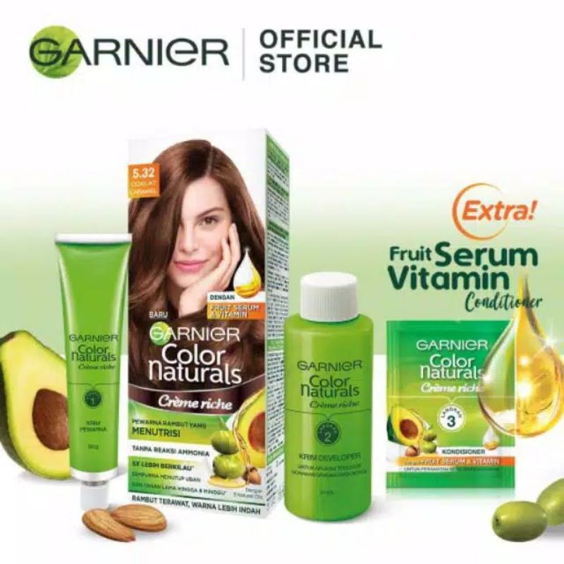 [Kemasan Kotak] Garnier Color Naturals | Semir Rambut | Pewarna Rambut 55+50gr