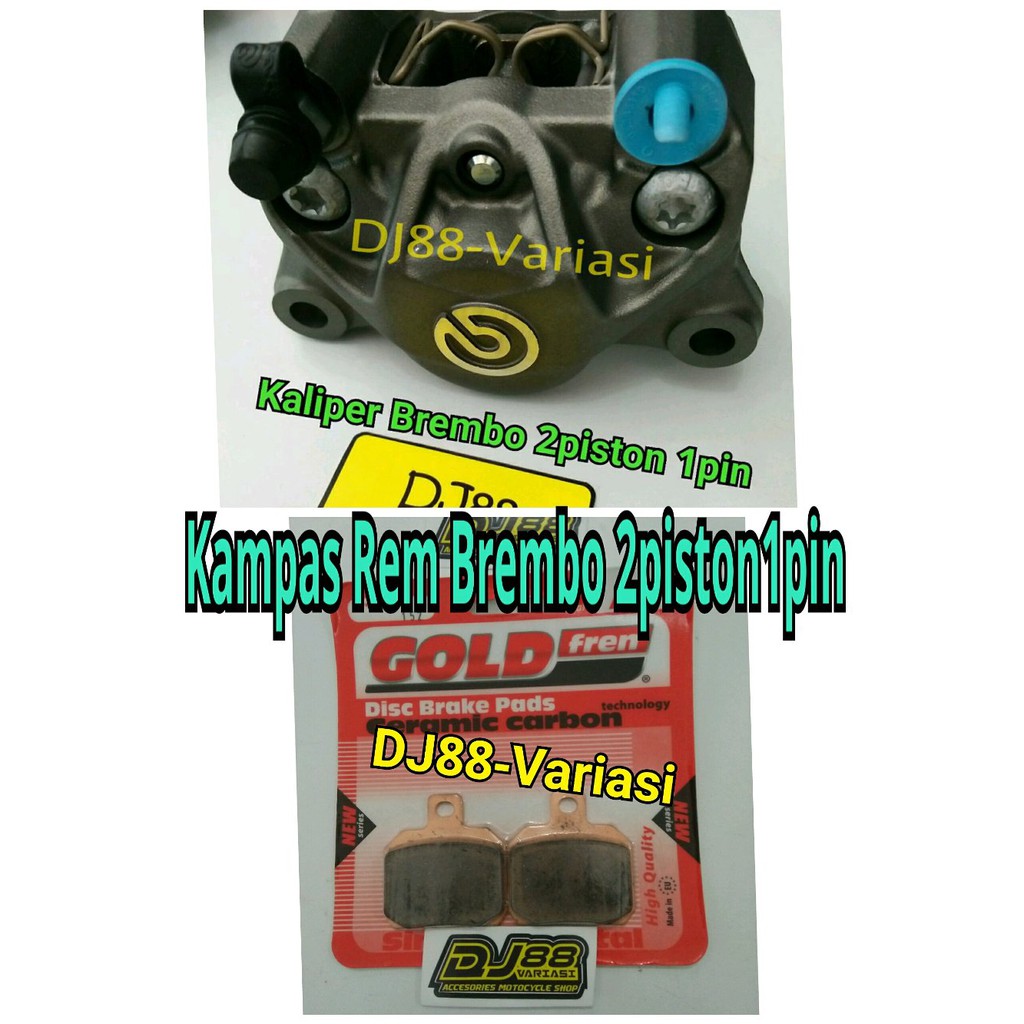 Kampas rem Brembo 2piston 1pin goldfren kaliper brembo original