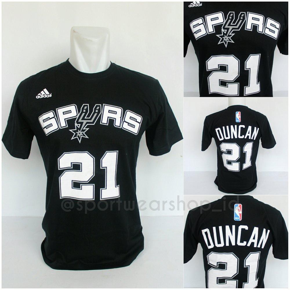 Tshirt - baju kaos Basket NBA Gametime SPURS No.21 TIM DUNCAN  - HI