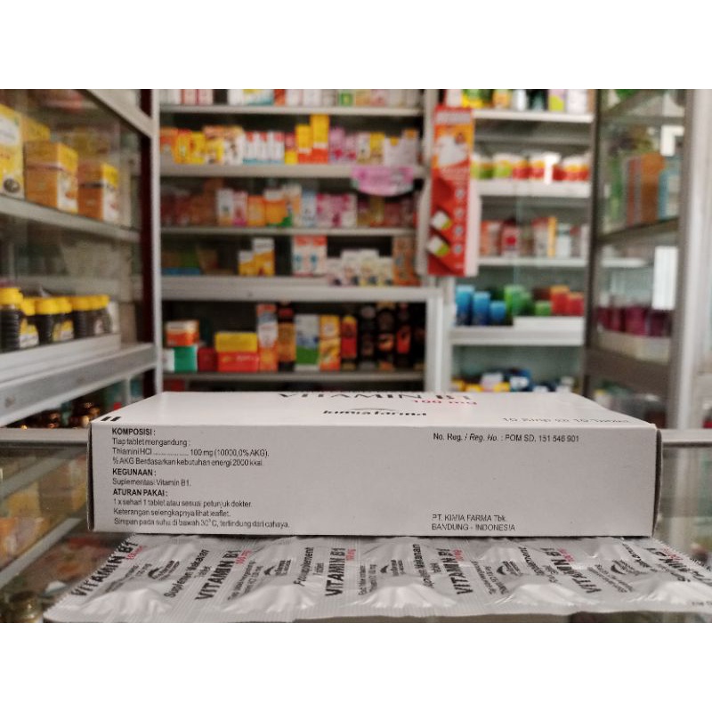 VITAMIN B1 100 MG KIMIA FARMA 1 STRIP @10 TABLET