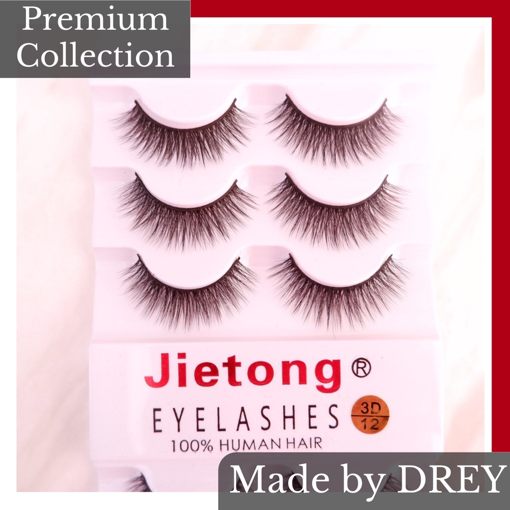 Bulu mata palsu 3D set premium quality jietong 12 bisa COD / lashes import artisan premium