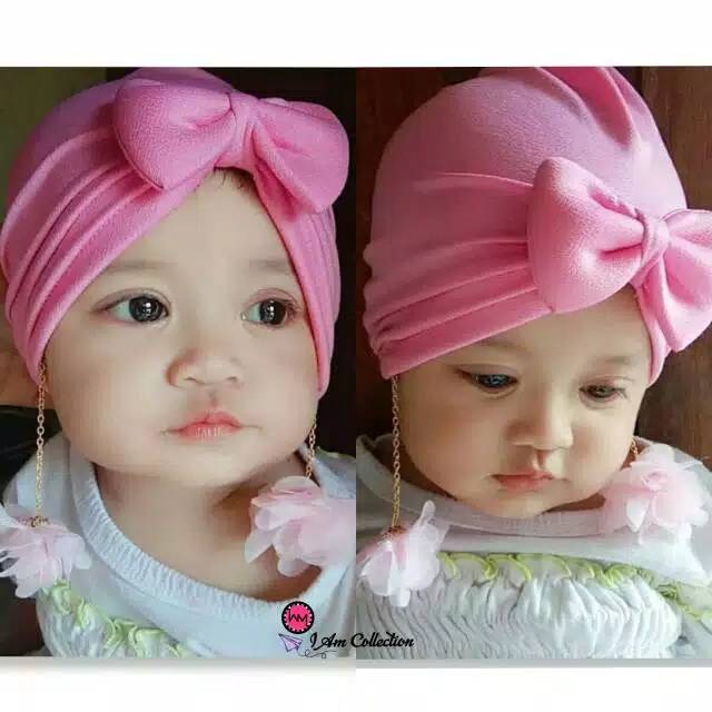 turban bayi anting bunga mawar