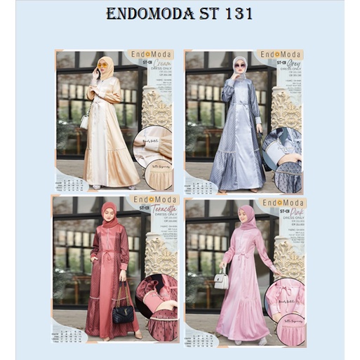 Baju Lebaran/Gamis lebaran, GAMIS MUSLIMAH ENDOMODA ST 131 ( GAMIS ONLY )
