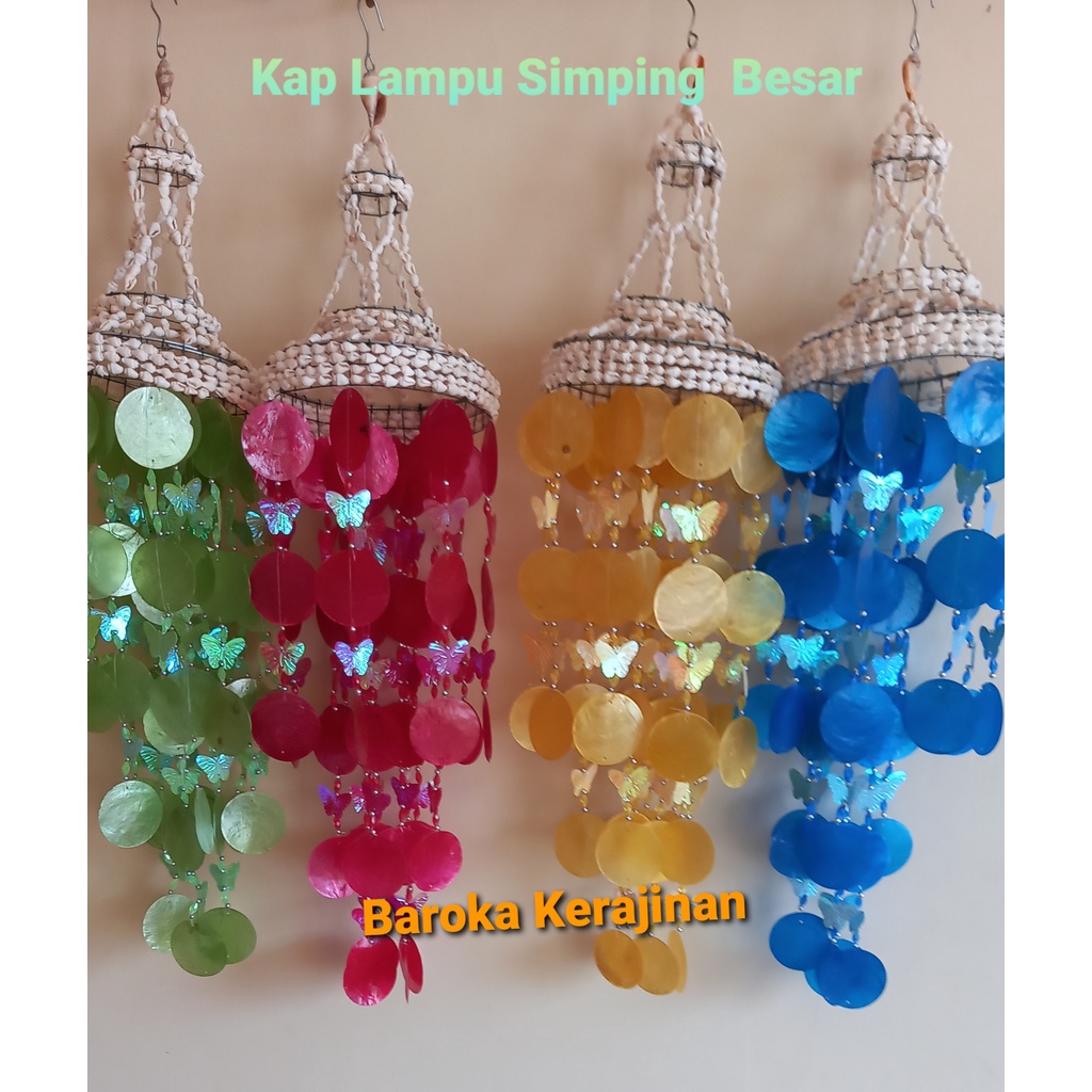 Hiasan Kap Lampu Kerang Simping Besar