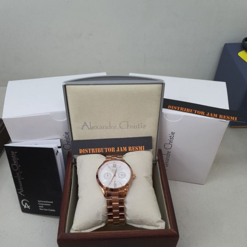 Jam Tangan Alexandre Christie AC2796BF AC 2796 BF AC2796 BF AC 2796BF Rose Gold Stainless