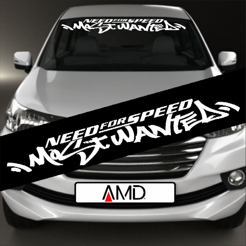 Stiker kaca depan Stiker Sticker Kaca sticker mobil stiker belakang mobil MOSTWANTED NFS