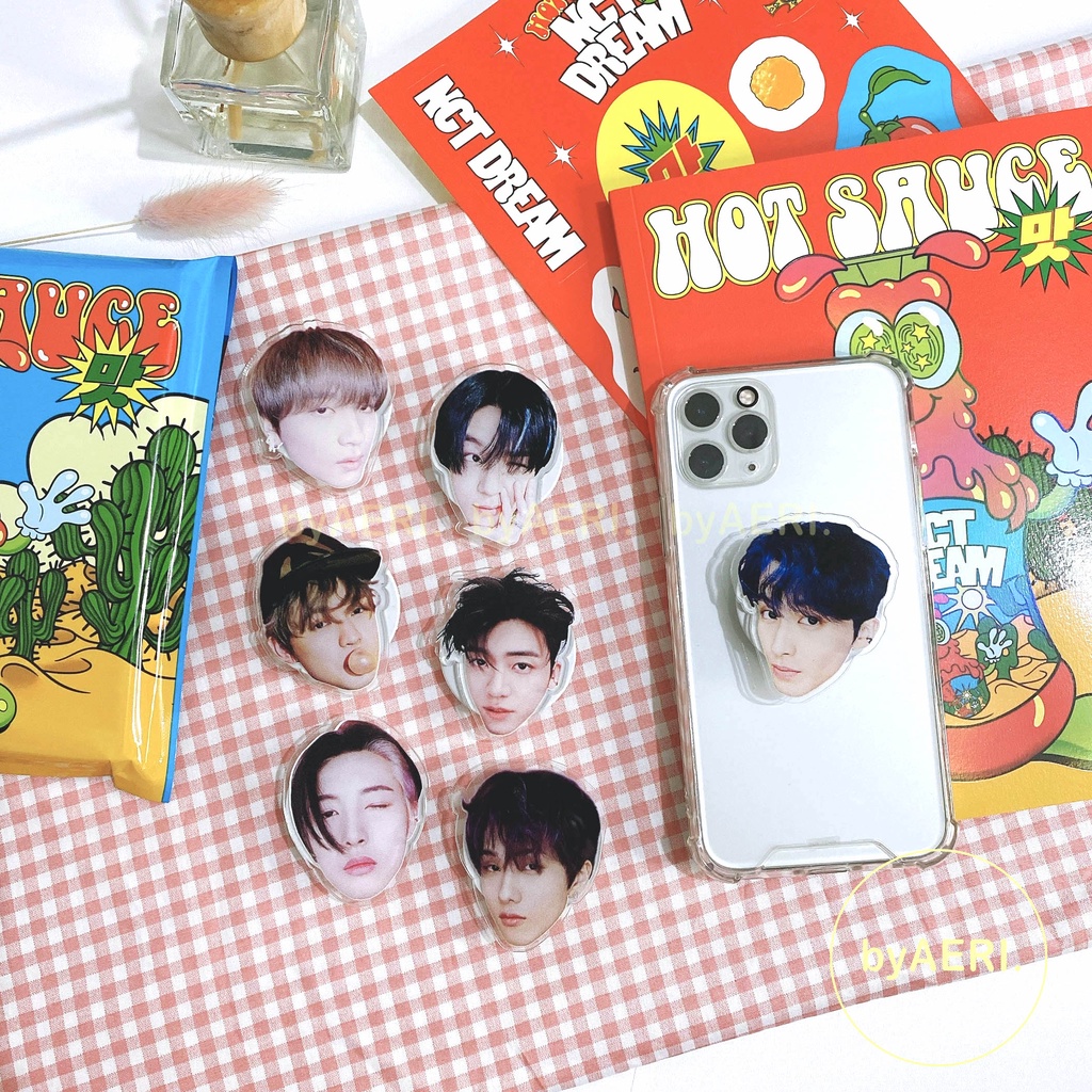 N C T DREAM HOT SAUCE KEYCHAIN &amp; POPSOCKET AKRILIK (GRIPTOK GANCI GANTUNGAN KUNCI CAFE Ready Stock)