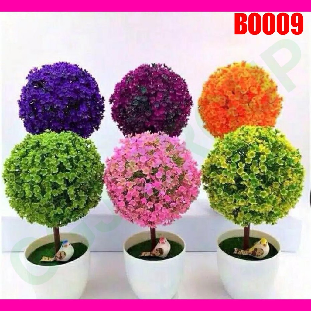 DC B ( B0009 ) BUNGA BONSAI ORNAMEN BENTUK BULAT / TIDAK BISA MEMILIH