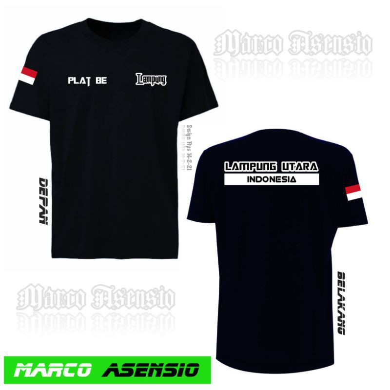 T-SHIRT KAOS PREMIUM FASHION PRIA MAUPUN WANITA DESAIN SIMPEL MA2 TULISAN PLAT BE LAMPUNG UTARA