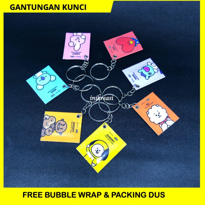 GANTUNGAN KUNCI MINIATUR MASKER MEDIHEAL BTS BT21