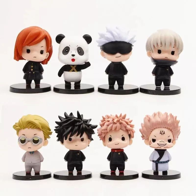 Figure Jujutsu Kaisen Megumi Nobara Yuji Gojo Set 6/Miniatur pajangan