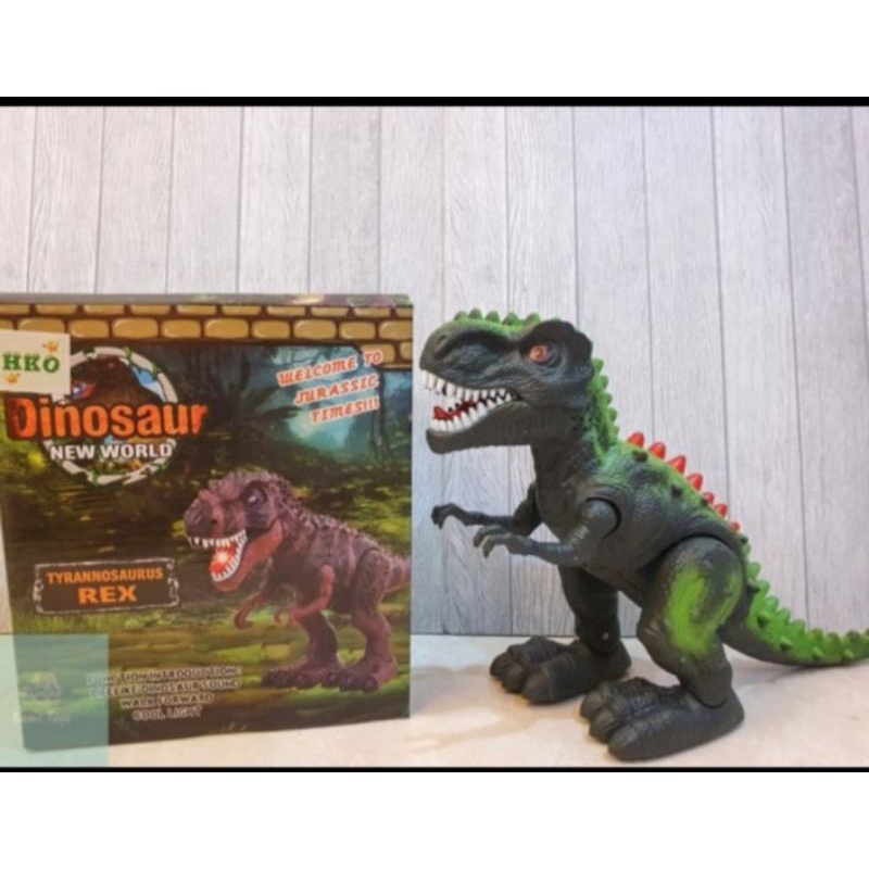 Mainan dinosaurus dengan lampu led dan suara