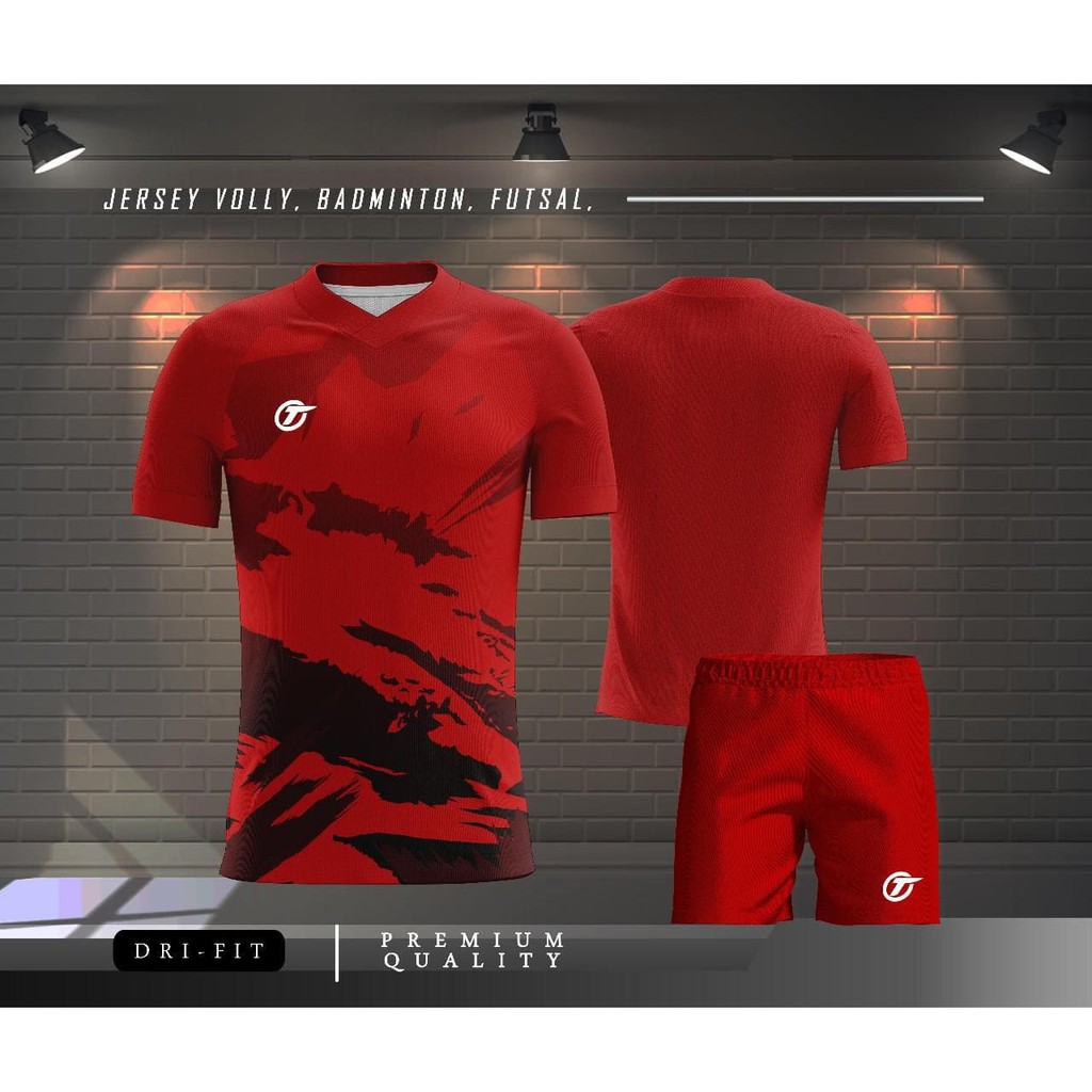 JERSEY OLAHRAGA PRIA DEWASA/KAOS FUTSAL/KAOS BADMINTON/BAJU BOLA PRINTING/KAOS OLAH RAGA PRINTING