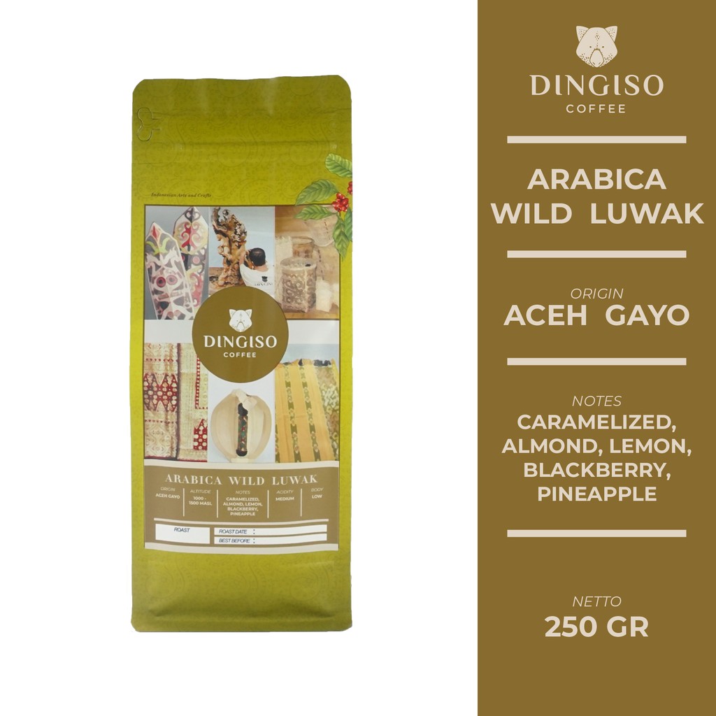

Kopi Arabika Gayo Wild Luwak / Roasted Bean / Biji Kopi 250 gr