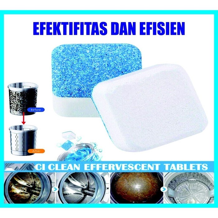 Tablet Pembersih Mesin Cuci Penghilang Bau Deep Cleaning Washing