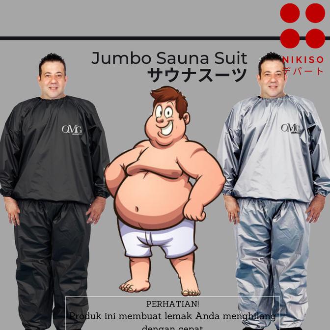 Sauna Suit Jumbo / Baju Olahraga Pria / Baju Pembakar Lemak