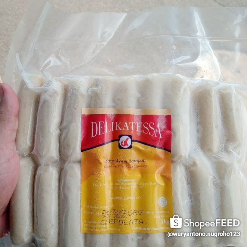 Sosis Ayam Breakfast tipe Chipolata 1kg Delikatessa