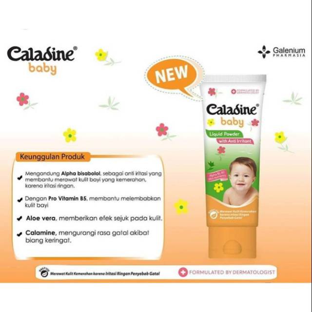 Caladine Baby Liquid Powder 100 gr / Bedak Cream Merawat Kulit Iritasi Bay