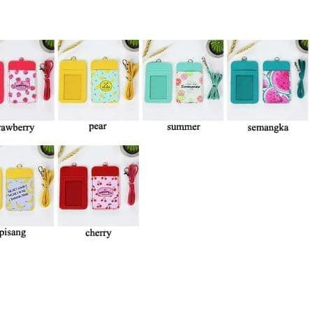 

8.8 F⚡ASH SALE EDW 213 Tempat Kartu Busway ID Card Case Kartun Motif Buah Stationary