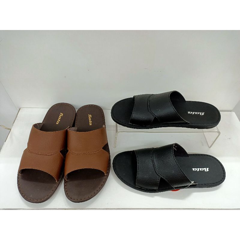 sandal pria merk bata warna coklat dan hitam