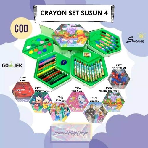 

Crayon Set Susun 4 Pensil Warna isi 46 pcs Cat Air Lukis Alat Gambar Murah , SHENAR - LEMARIMAJUJAYA