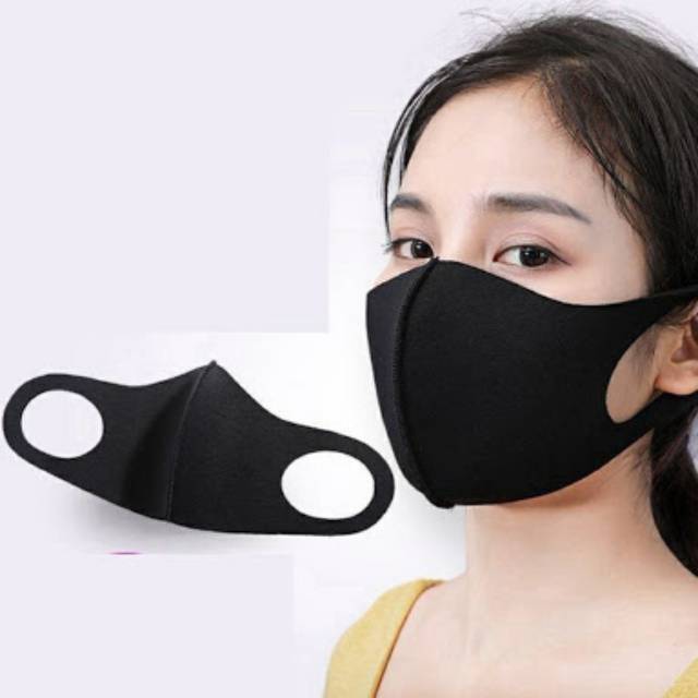 Masker kain polos  wajah multifungsi bahan scuba masker korea bisa di cuci