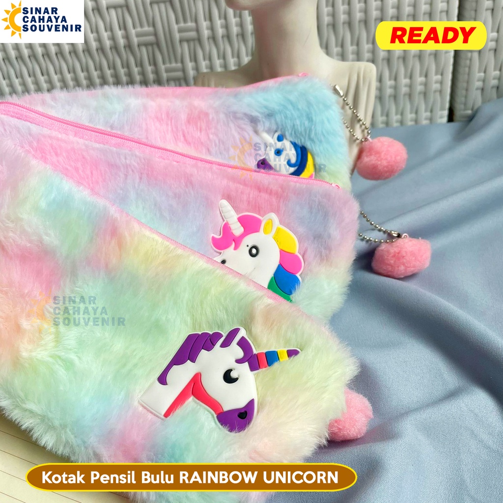 

Tempat Pensil Bulu Rainbow Unicorn | Kotak Pensil Pulpen Unicorn Bulu Tempat Pulpen Alat Tulis Lainnya Souvenir Hadiah Murah Meriah Lucu Unik