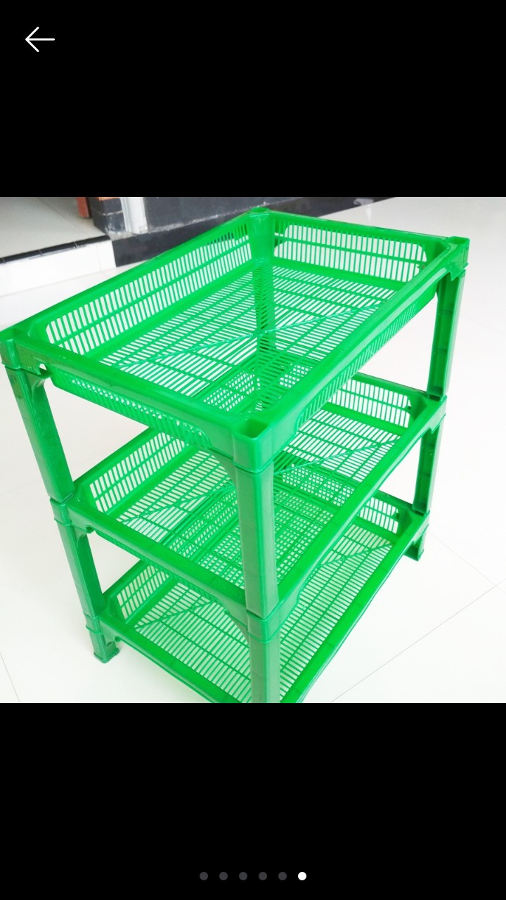 Rak Plastik 3 Susun Besar 45x39x27cm Rak Susun Portable Serbaguna Multifungsi  2000gr