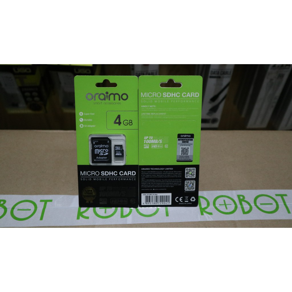 MEMORY MICRO MMC ORAIMO 4GB CLASS 10 ORIGINAL