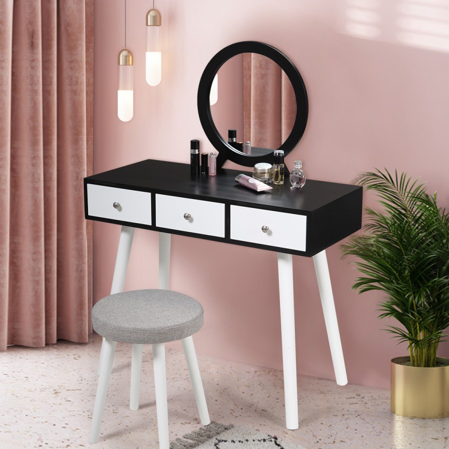 Meja Rias Dressing Table Minimalis Modern Kayu kekinian Retro Modern