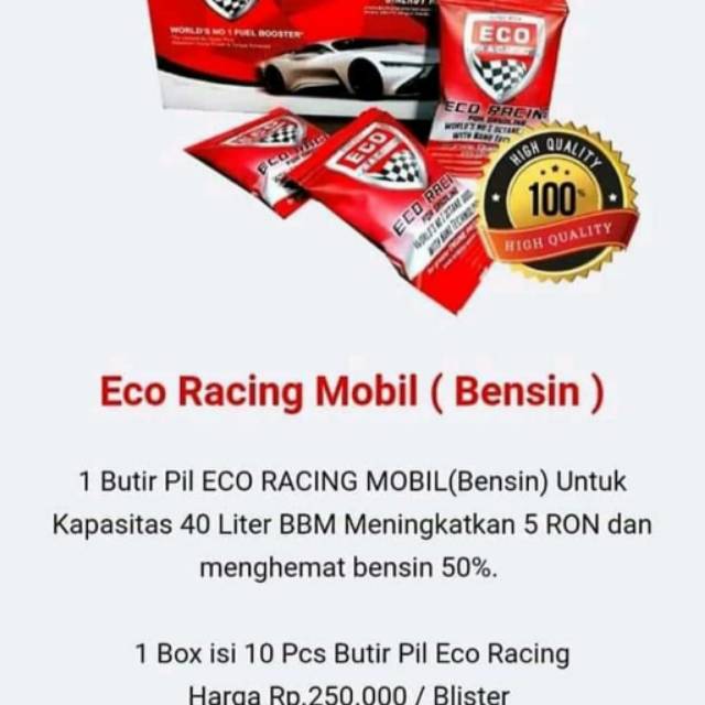 Eco Racing Mobil ( Bensin )