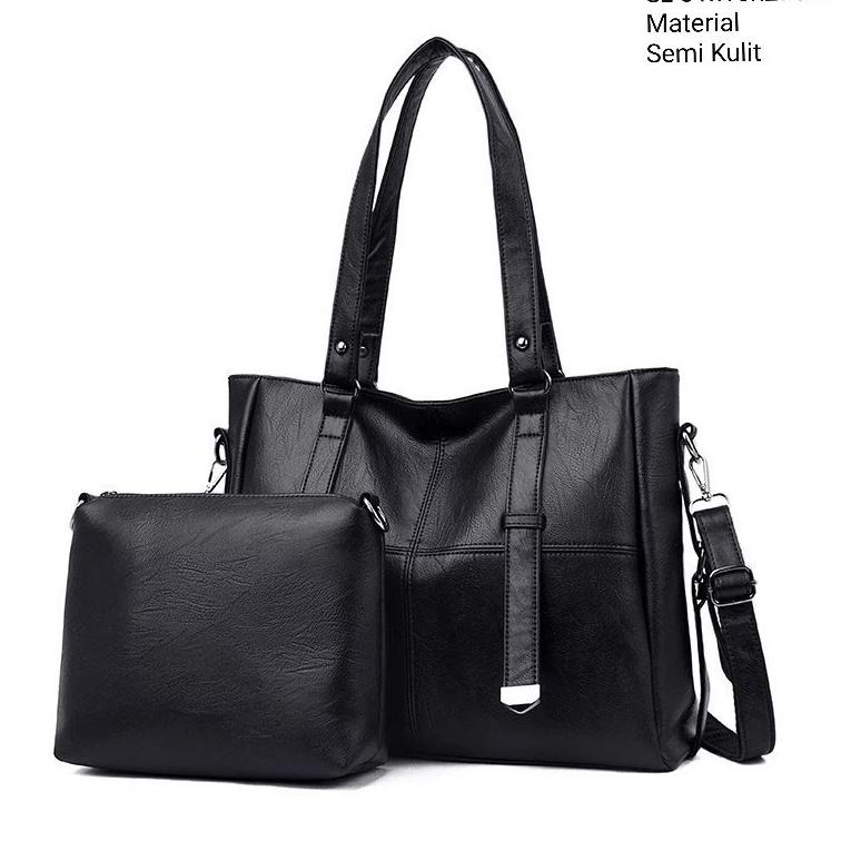 TAS SELEMPANG + TALI / TOTEBAG BESAR BAHAN SINTETIS Tas Kondangan Wanita Tas Pesta Tas ibu santai 1J