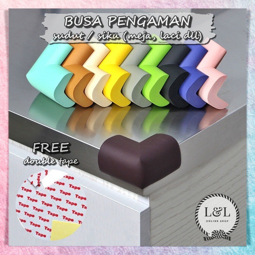 Busa Pelindung Sudut Meja Pengaman Laci Lemari Penahan Siku Furniture Rak Kursi Corner Protector