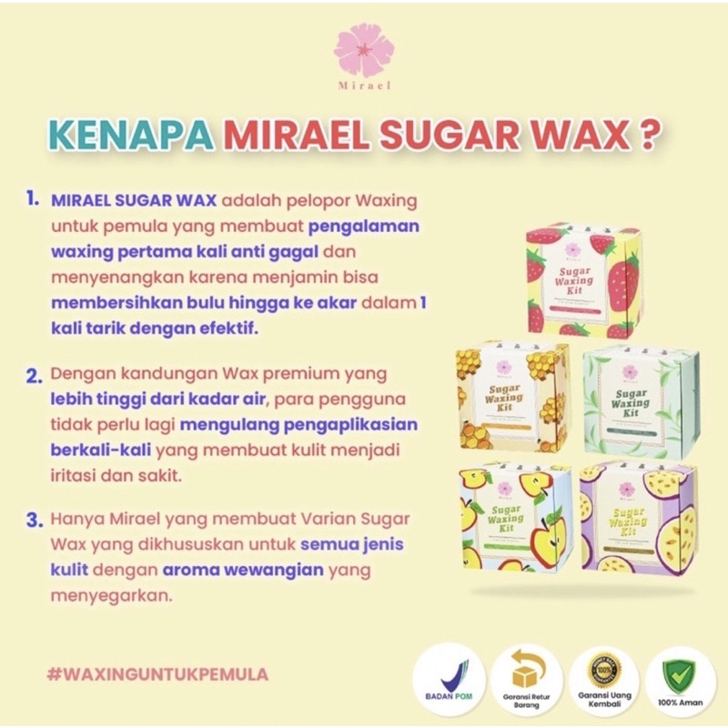 MIRAEL Refreshing Apple Sugar Wax Kit 210ml / Sugar Waxing / Hair Removal