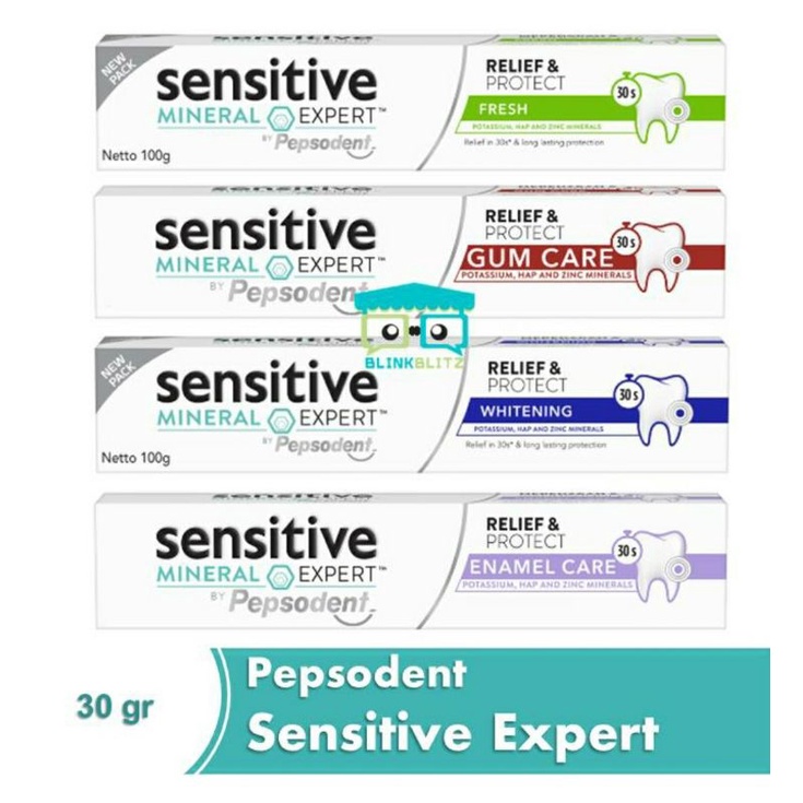 Pepsodent Sensitive Mineral Expert 100 gr Pasta Gigi Gusi Fresh Original Gum Care Whitening Enamel