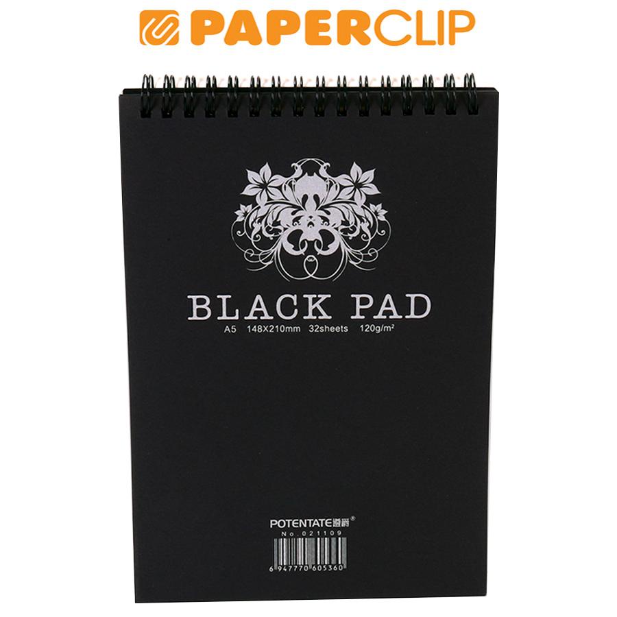 

POTENTATE SKETCH BOOK A5 32S BLACK PAD 021109