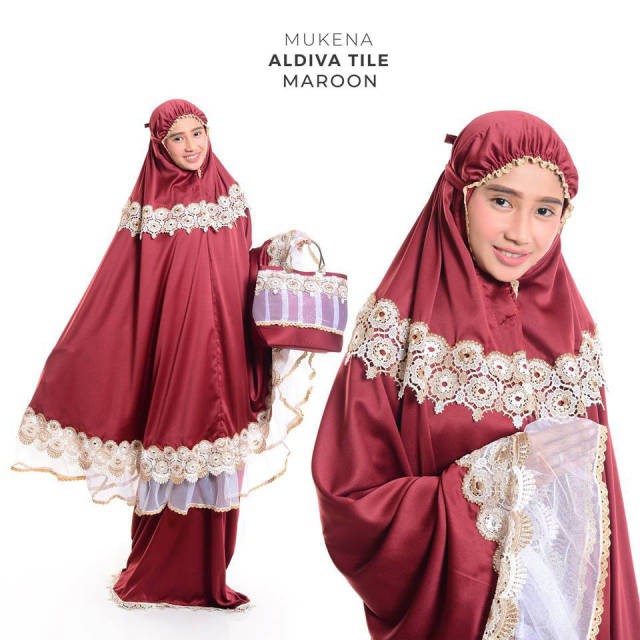 Nanoystore Official Mukena Dewasa Jumbo Bahan Velvet Aldiva Tile Premium Mewah