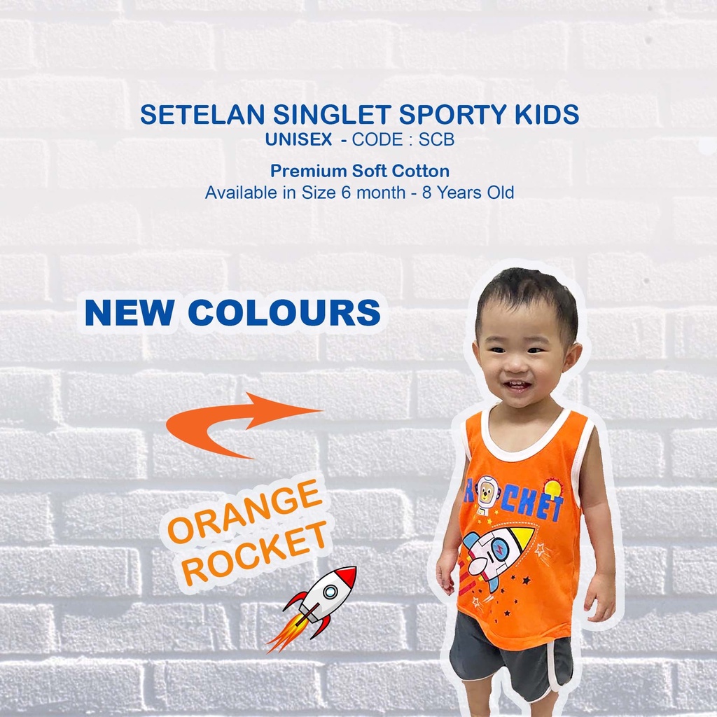 GUMKIDS SETELAN KAOS SINGLET ANAK / KUTUNG / LEKBONG ANAK LAKI 1 - 8 TAHUN