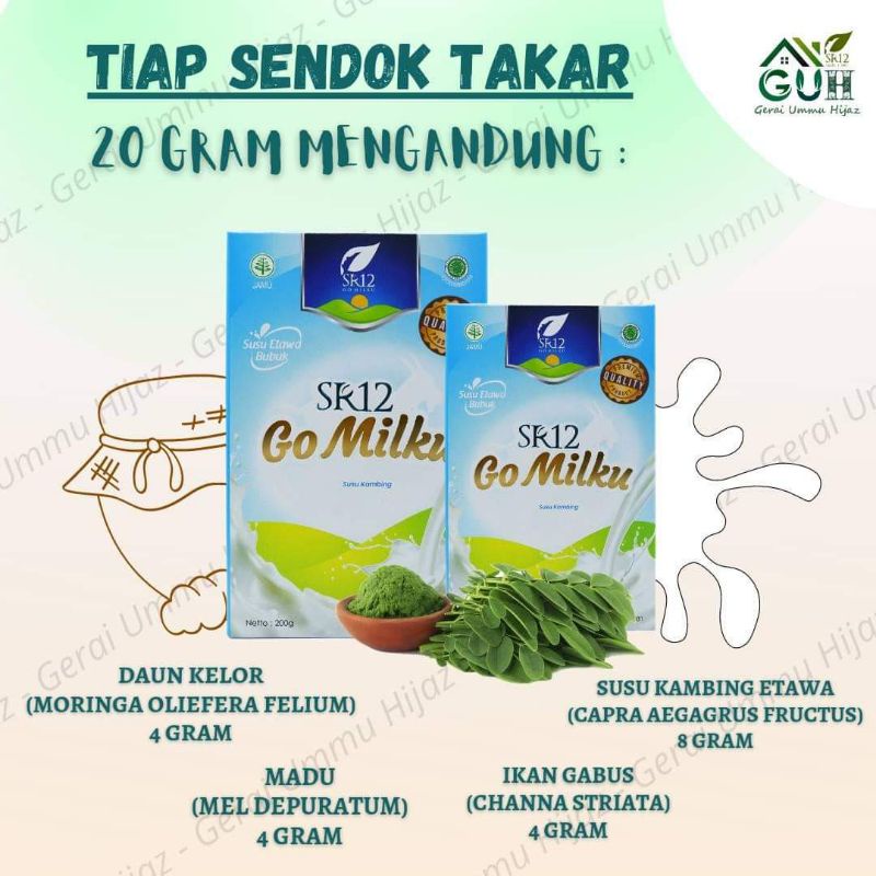 GOMILKU SR12 600GR | GO MILKU SR12 600GR SUSU ETAWA HALAL BPOM MENINGKATKAN KESEHATAN IMUN TUBUH