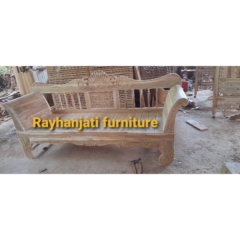 kursi bale ukir jati memtahan