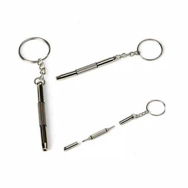 GANTUNGAN KUNCI OBENG PLUS MINUS MINI SCREWDRIVER KEYCHAIN EDC 4IN1 PORTABLE TOOL |6004