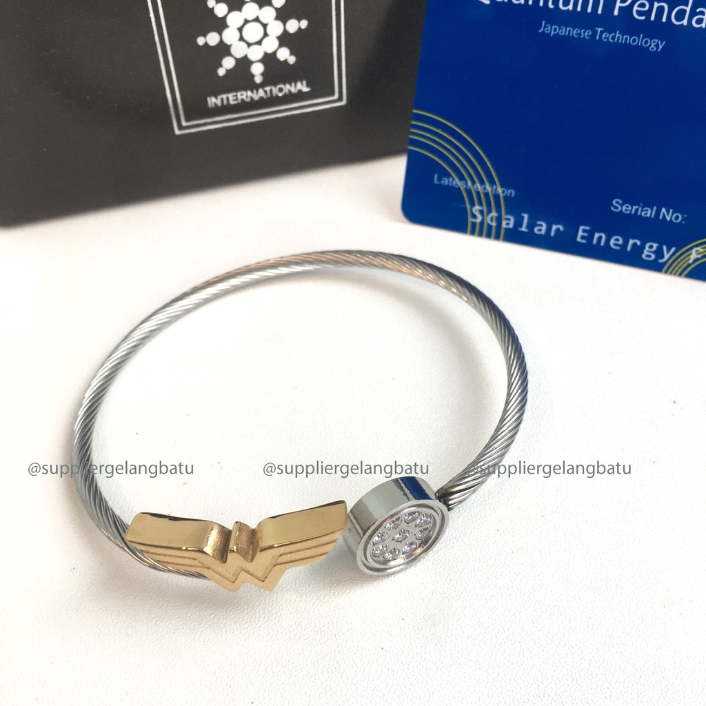 PROMO ASLI Gelang Kesehatan ADJUSTABLE Energi Ion quantum WONDER WOMAN