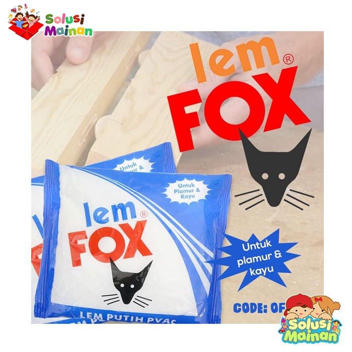 

LEM SERBAGUNA LEM FOX PUTIH 350GR BIRU SLIME - KERTAS- KAYU