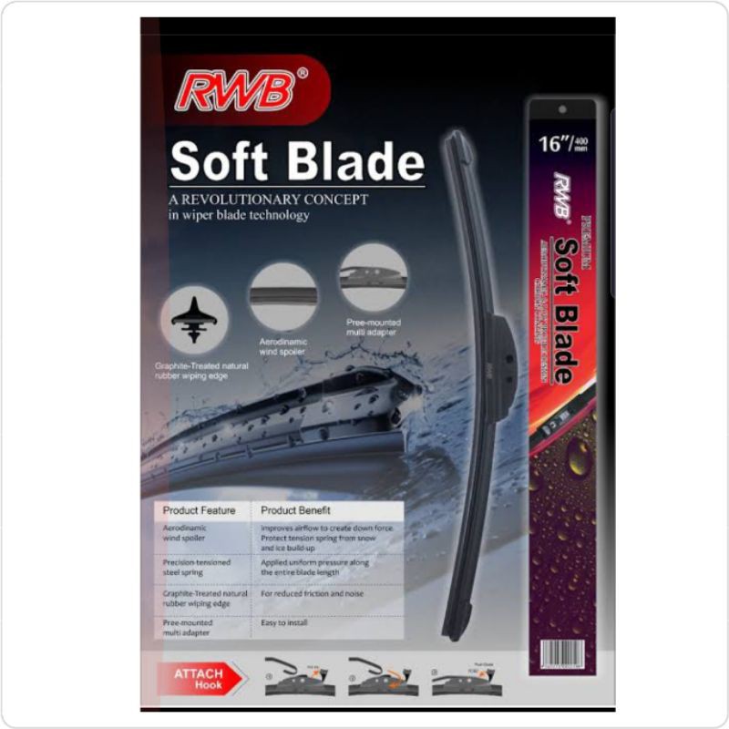 Wiper Depan Calya / Sigra Soft Blade RWB 22&quot;+17&quot;