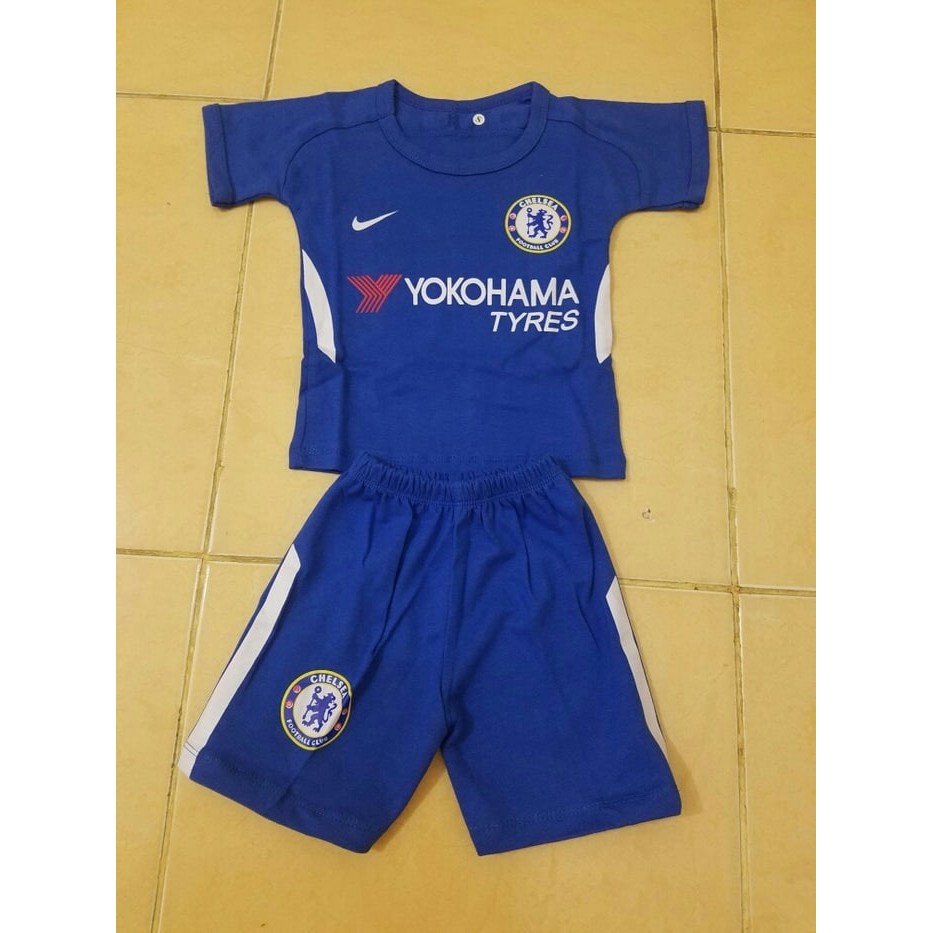 new SETELAN KAOS / BAJU BOLA BAYI CHELSEA HOME 2017/2018