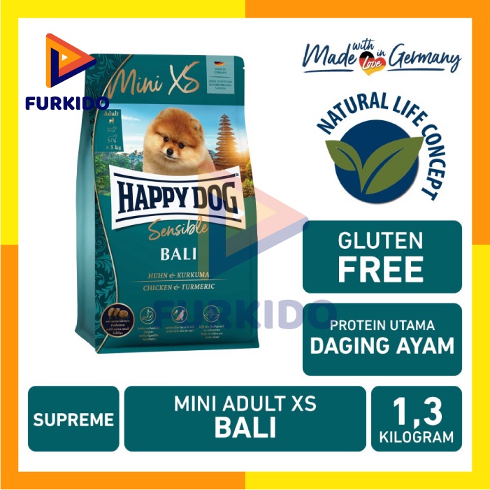 Happy Dog Supreme Adult Mini XS Bali 1,3 Kg / Makanan Kering Anjing